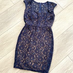 Woman’s Blue lace dress with sequence